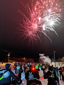 Fireworks at the starting line